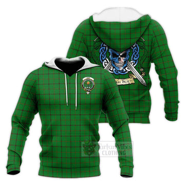 Don Tartan Knitted Hoodie with Family Crest Celtic Skull Style Unisex Knitted Pullover Hoodie - Tartan Vibes Clothing