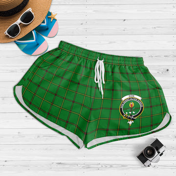 Don Tartan Womens Shorts with Family Crest