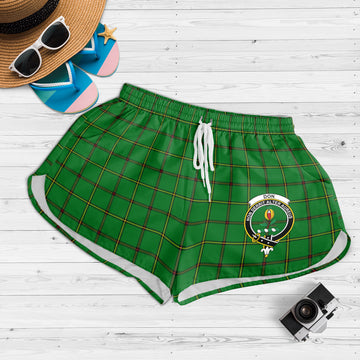 Don Tartan Womens Shorts with Family Crest 4XL - Tartan Vibes Clothing