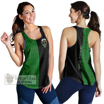 Don Tartan Women's Racerback Tanks with Family Crest and Half Of Me Style 4XL - Tartan Vibes Clothing