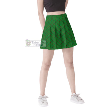 Don Tartan Women's Plated Mini Skirt