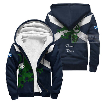 Don Tartan Lion Rampant Sherpa Hoodie Proudly Display Your Heritage with Alba Gu Brath and Clan Name Unisex S - Tartan Vibes Clothing
