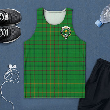Don Tartan Mens Tank Top with Family Crest 5XL - Tartan Vibes Clothing