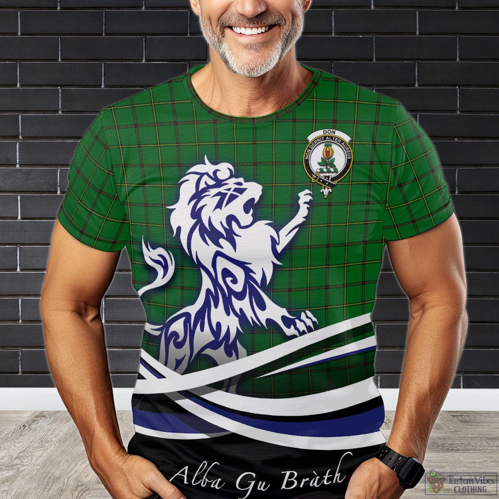 Don Tartan T-Shirt with Alba Gu Brath Regal Lion Emblem Kid's Shirt - Tartan Vibes Clothing