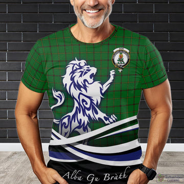 Don Tartan T-Shirt with Alba Gu Brath Regal Lion Emblem Kid's Shirt - Tartan Vibes Clothing