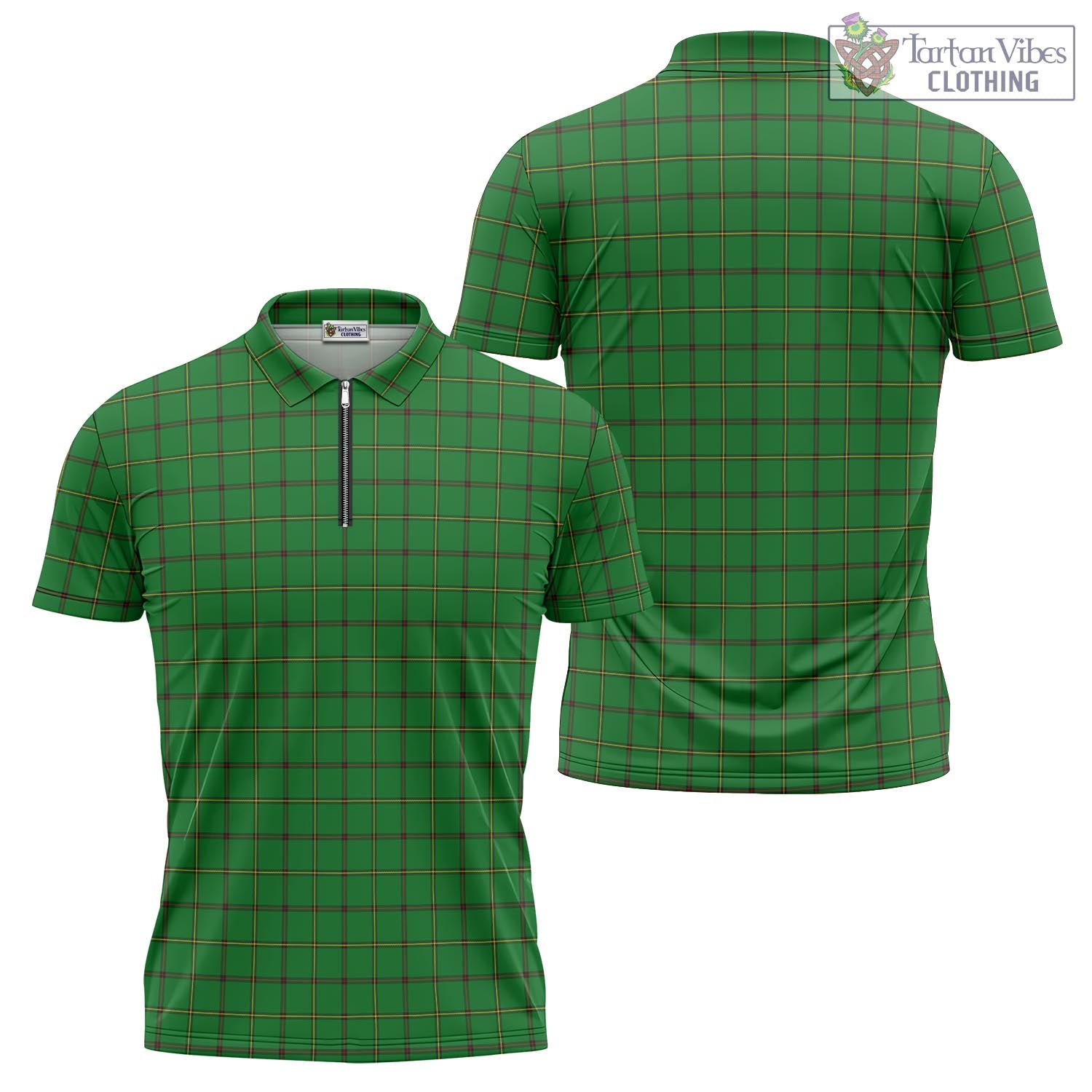 Don Tartan Zipper Polo Shirt Unisex - Tartan Vibes Clothing