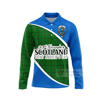 Don Family Crest Tartan Long Sleeve Polo Shirt Celebrate Saint Andrew's Day in Style Unisex - Tartan Vibes Clothing