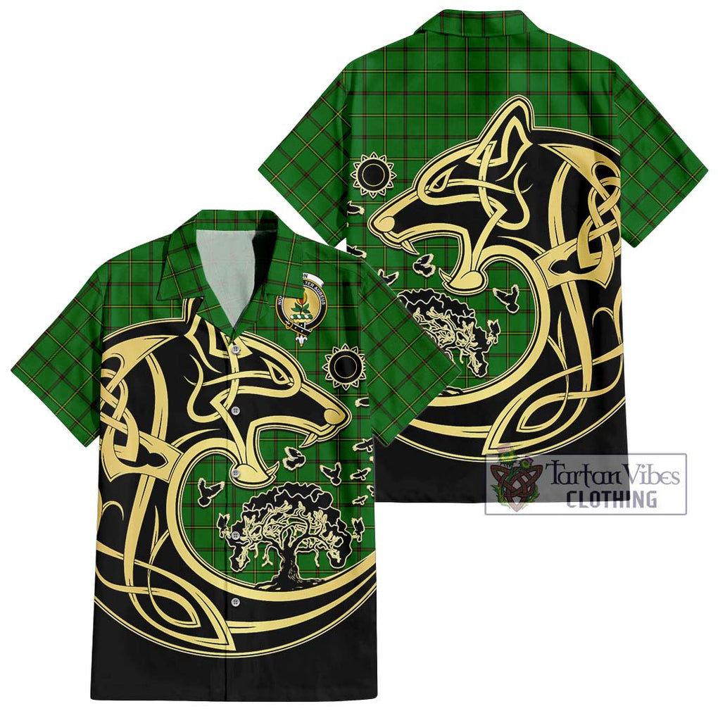 Don Tartan Hawaiian Shirt with Family Crest Celtic Wolf Style Kid - Tartan Vibes Clothing
