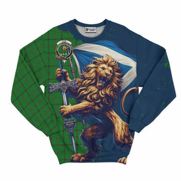 Don Tartan Family Crest Sweatshirt with Scottish Majestic Lion Unisex - Tartan Vibes Clothing