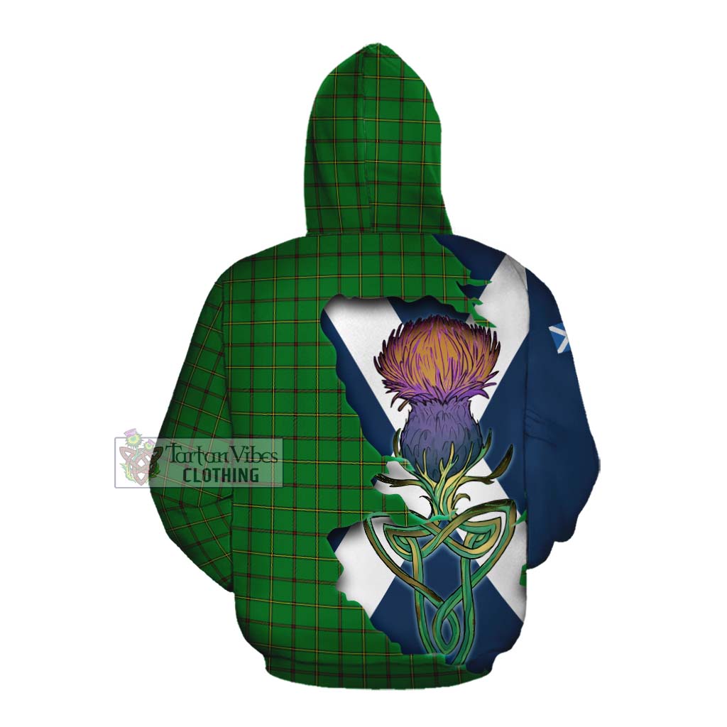 Don Tartan Family Crest Cotton Hoodie Scottish Thistle Celtic Inspired Pullover Hoodie - Tartan Vibes Clothing