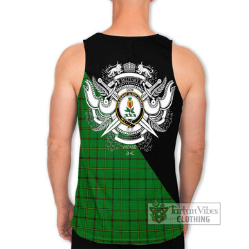 Don Tartan Men's Tank Top with Family Crest and Military Logo Style - Tartan Vibes Clothing