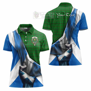 Don Tartan Women's Polo Shirt with Family Crest Scotland Patriotic Style - Tartan Vibes Clothing