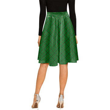 Don Tartan Melete Pleated Midi Skirt Cross Style - Tartan Vibes Clothing