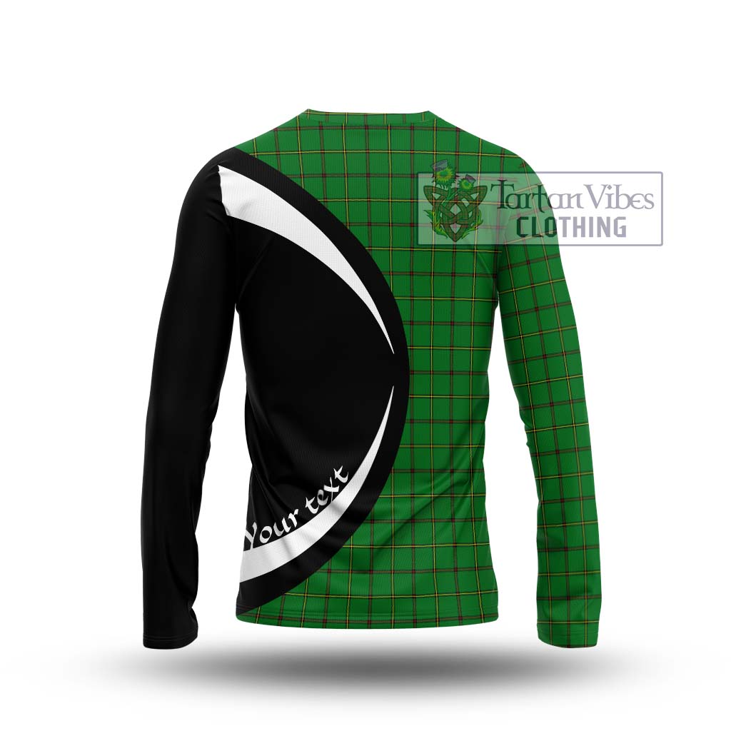 Don Tartan Long Sleeve T-Shirt with Family Crest Circle Style - Tartan Vibes Clothing