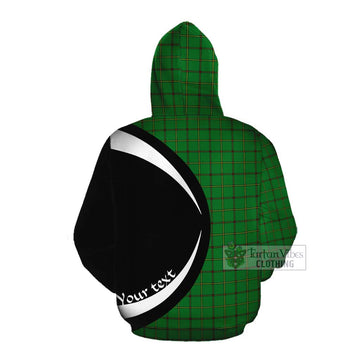 Don Tartan Cotton Hoodie with Family Crest Circle Style Pullover Hoodie - Tartan Vibes Clothing