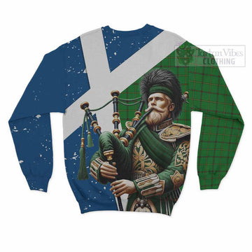 Don Tartan Sweatshirt with Family Crest Scottish Bagpiper Vibes - Tartan Vibes Clothing
