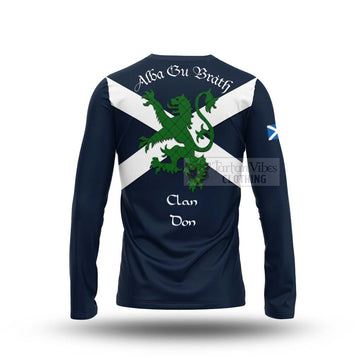 Don Tartan Lion Rampant Long Sleeve T-Shirt Proudly Display Your Heritage with Alba Gu Brath and Clan Name - Tartan Vibes Clothing