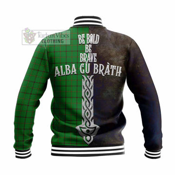 Tartan Vibes Clothing Don Tartan Family Crest Baseball Jacket Alba Gu Brath Be Brave Lion Ancient Style