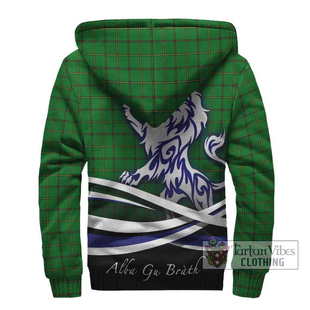 Don Tartan Sherpa Hoodie with Alba Gu Brath Regal Lion Emblem - Tartan Vibes Clothing