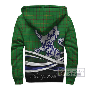 Don Tartan Sherpa Hoodie with Alba Gu Brath Regal Lion Emblem - Tartan Vibes Clothing