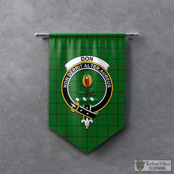 Don Tartan Gonfalon, Tartan Banner with Family Crest - Tartan Vibes Clothing