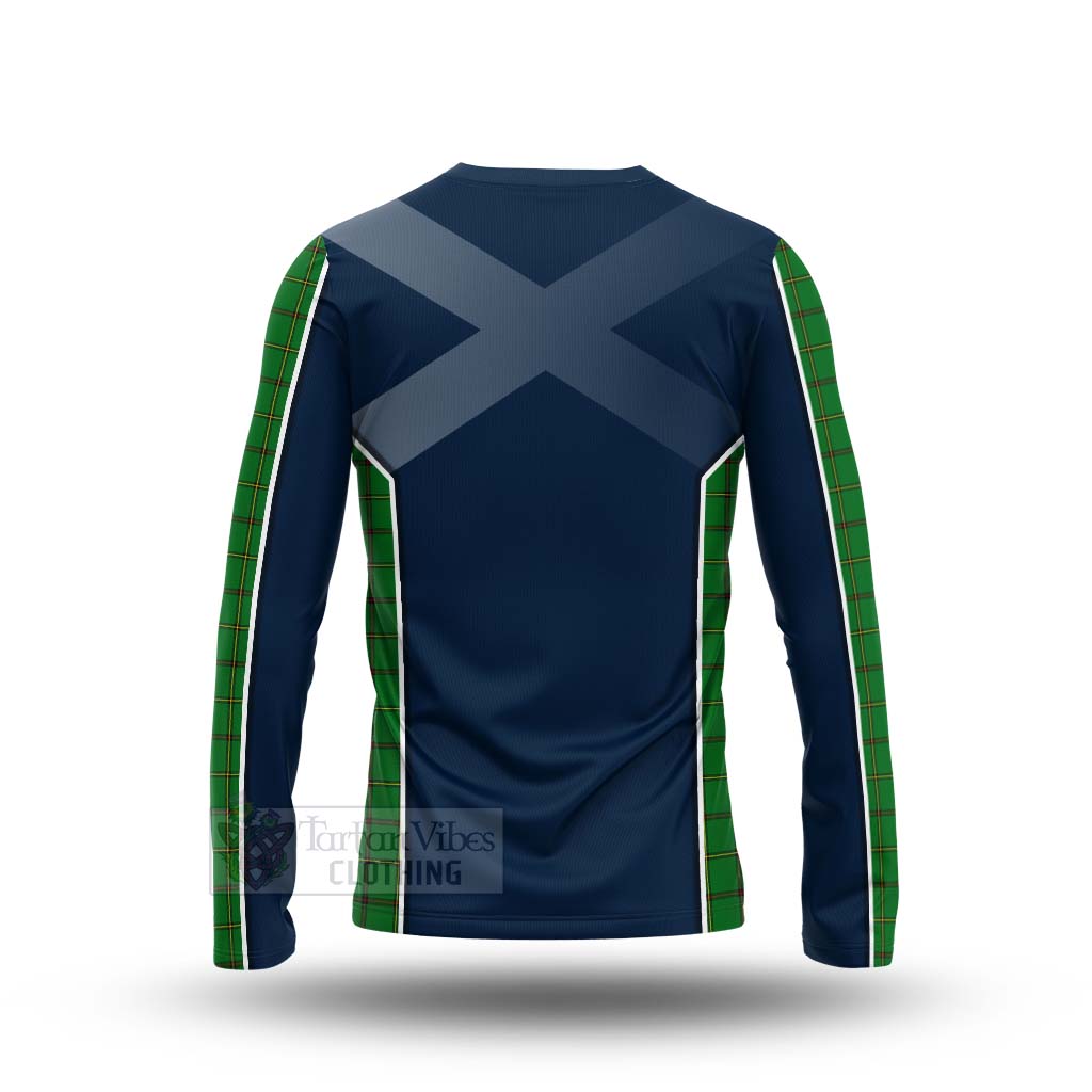 Tartan Vibes Clothing Don Tartan Long Sleeve T-Shirt with Family Crest and Scottish Thistle Vibes Sport Style