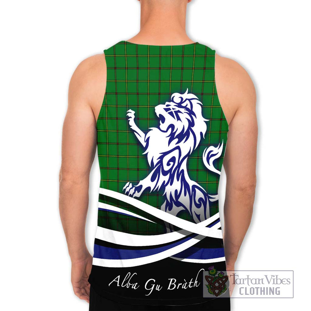 Don Tartan Men's Tank Top with Alba Gu Brath Regal Lion Emblem - Tartan Vibes Clothing