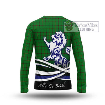 Don Tartan Long Sleeve T-Shirt with Alba Gu Brath Regal Lion Emblem - Tartan Vibes Clothing