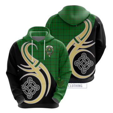 Don Tartan Hoodie with Family Crest and Celtic Symbol Style - Tartan Vibes Clothing
