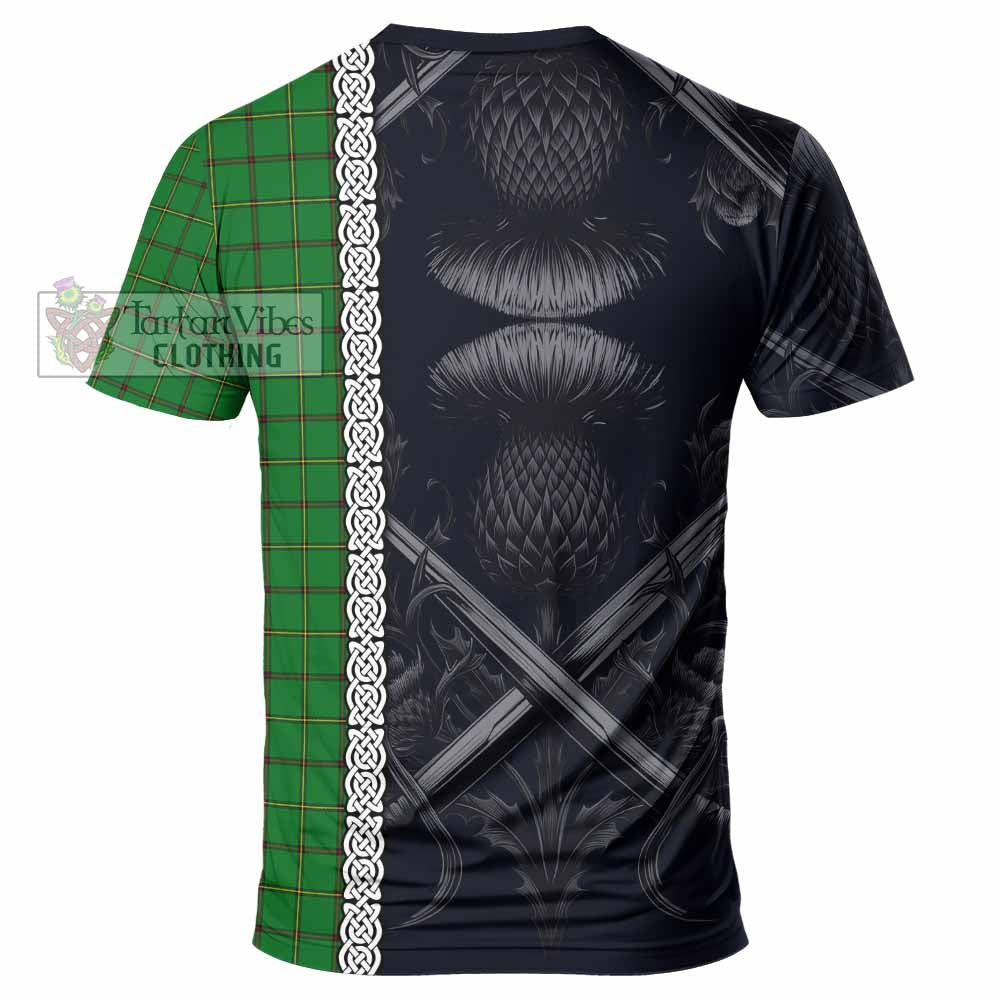 Don Tartan T-Shirt with Family Crest Cross Sword Thistle Celtic Vibes - Tartan Vibes Clothing