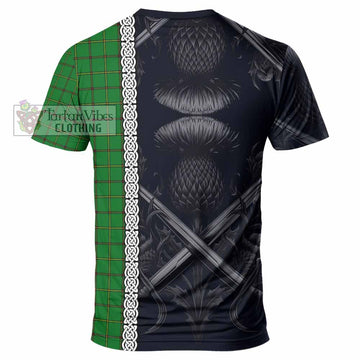 Don Tartan T-Shirt with Family Crest Cross Sword Thistle Celtic Vibes - Tartan Vibes Clothing