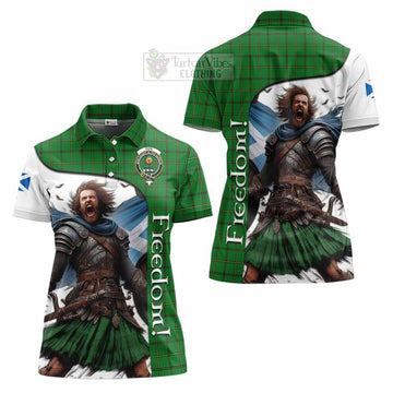 Don Crest Tartan Women's Polo Shirt Inspired by the Freedom of Scottish Warrior - Tartan Vibes Clothing