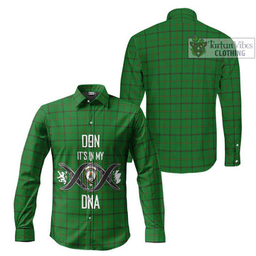 Don Tartan Long Sleeve Button Shirt with Family Crest DNA In Me Style Men's Shirt - Tartanvibesclothing Shop