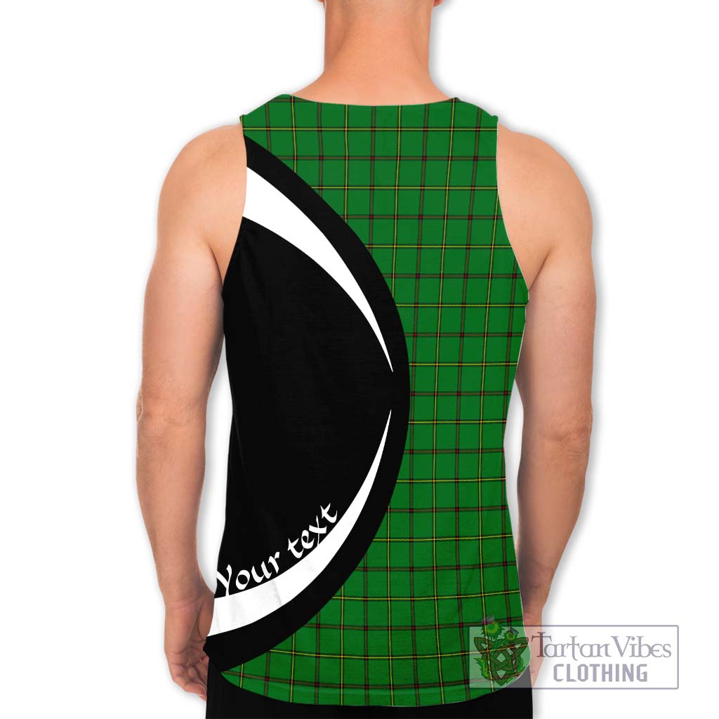 Don Tartan Men's Tank Top with Family Crest Circle Style - Tartan Vibes Clothing