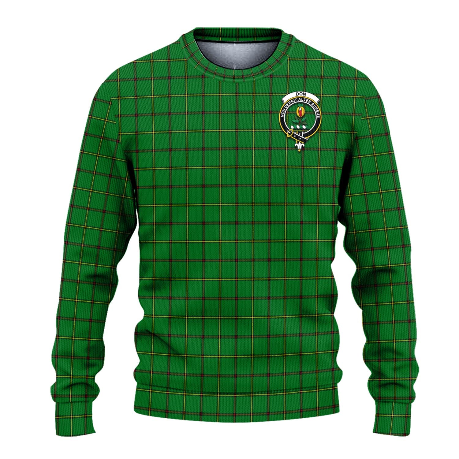Don Tartan Ugly Sweater with Family Crest - Tartan Vibes Clothing