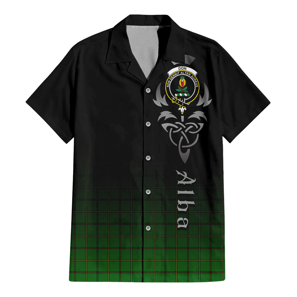 Don Tartan Hawaiian Shirt Shirt Featuring Alba Gu Brath Family Crest Celtic Inspired - Tartan Vibes Clothing