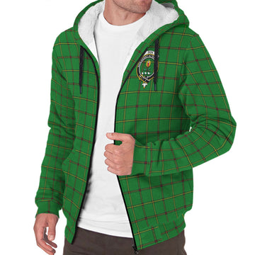 Don Tartan Sherpa Hoodie with Family Crest - Tartan Vibes Clothing