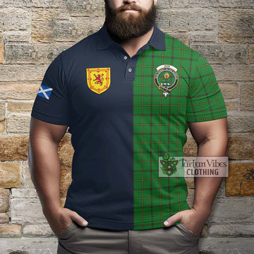 Don Tartan Polo Shirt Alba with Scottish Lion Royal Arm Half Style - Tartan Vibes Clothing