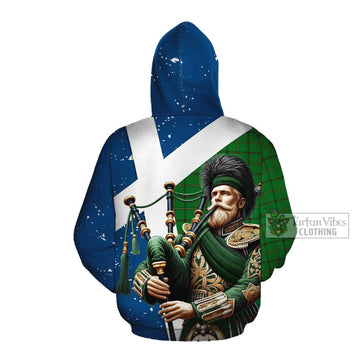 Don Tartan Cotton Hoodie with Family Crest Scottish Bagpiper Vibes Pullover Hoodie - Tartan Vibes Clothing