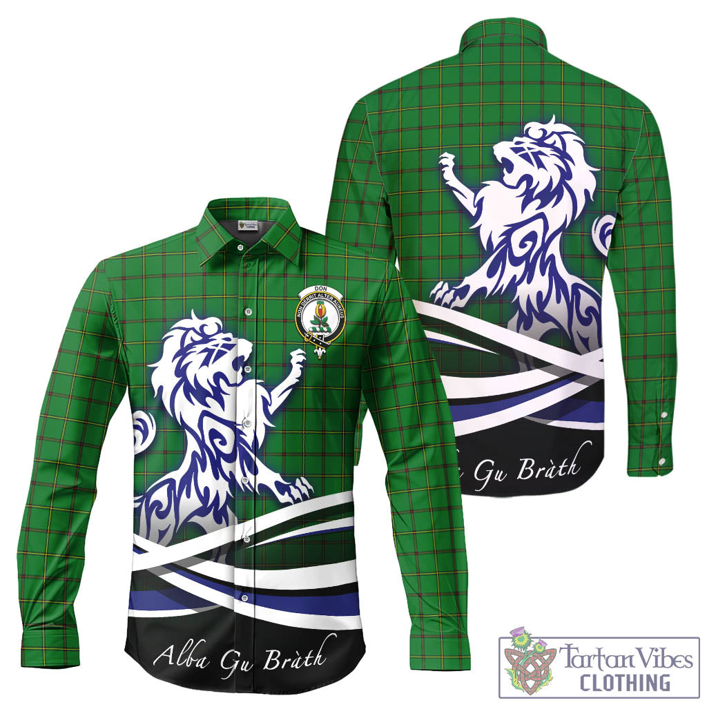 don-tartan-long-sleeve-button-up-shirt-with-alba-gu-brath-regal-lion-emblem
