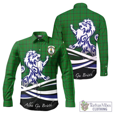 don-tartan-long-sleeve-button-up-shirt-with-alba-gu-brath-regal-lion-emblem