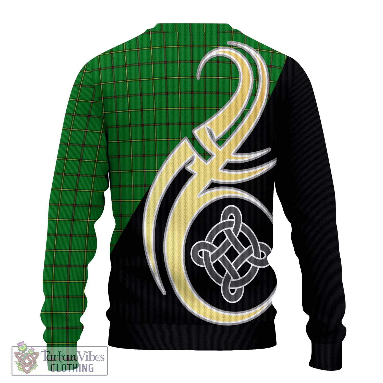Don Tartan Ugly Sweater with Family Crest and Celtic Symbol Style - Tartan Vibes Clothing
