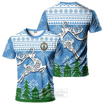 Don Clan Christmas T-Shirt Celtic Reindeer Style - Tartan Vibes Clothing