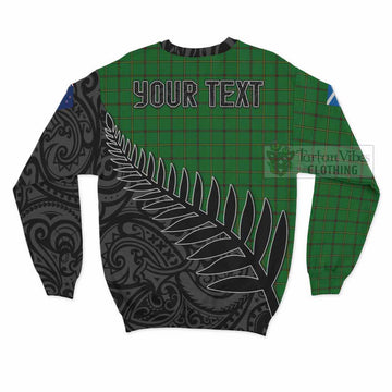 Don Crest Tartan Sweatshirt with New Zealand Silver Fern Half Style - Tartan Vibes Clothing