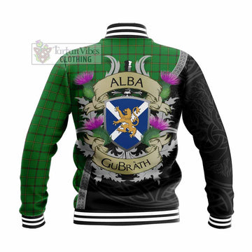 Don Tartan Family Crest Baseball Jacket Lion Rampant Royal Thistle Shield Celtic Inspired - Tartan Vibes Clothing