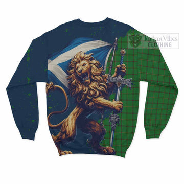Don Tartan Family Crest Sweatshirt with Scottish Majestic Lion - Tartan Vibes Clothing