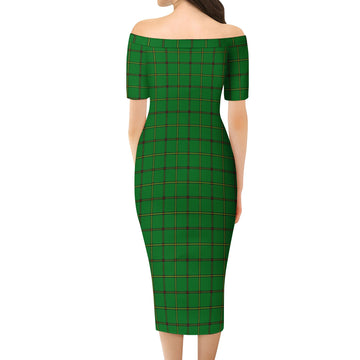 Don Tartan Off Shoulder Lady Dress - Tartan Vibes Clothing