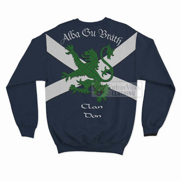 Don Tartan Lion Rampant Sweatshirt Proudly Display Your Heritage with Alba Gu Brath and Clan Name - Tartan Vibes Clothing