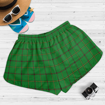 Don Tartan Womens Shorts with Family Crest - Tartan Vibes Clothing