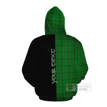 Don Tartan Cotton Hoodie with Family Crest and Half Of Me Style Pullover Hoodie - Tartan Vibes Clothing